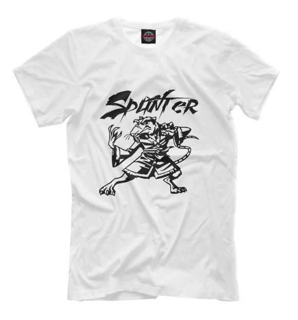 Мужская футболка с изображением Splinter цвета Белый