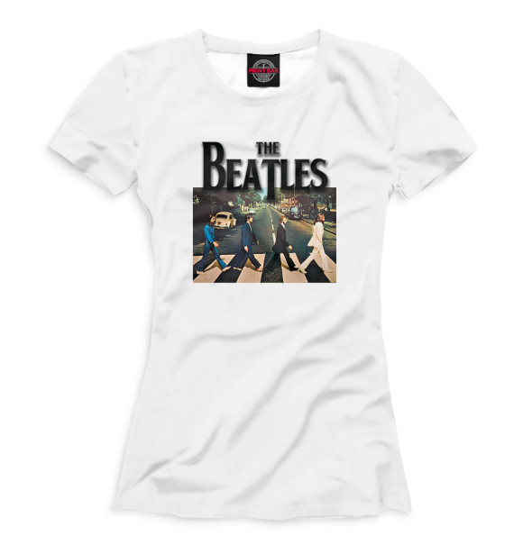 Футболка для девочек с изображением Abbey Road - The Beatles цвета Белый