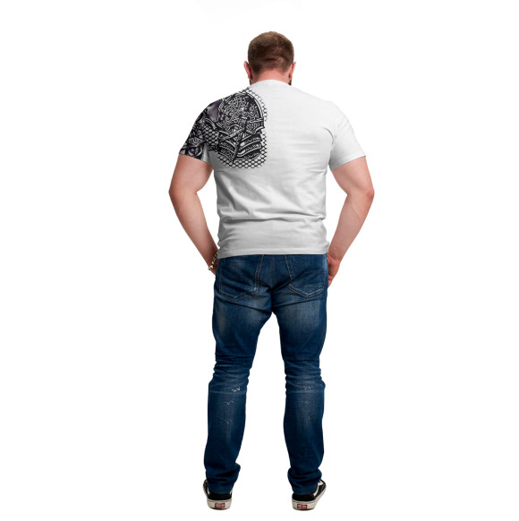 Мужская футболка с изображением Доспехи цвета Белый
