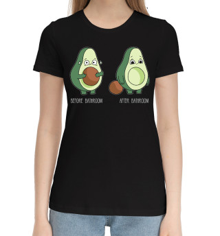 Женская хлопковая футболка Авокадо