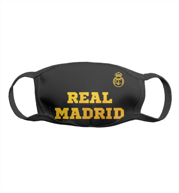 Маска тканевая с изображением Real Madrid Gold Gradient цвета Белый