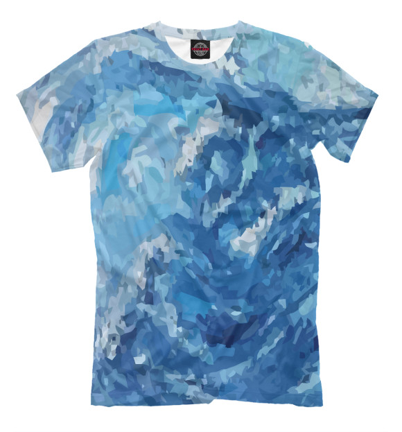 Мужская футболка с изображением Wave цвета Белый