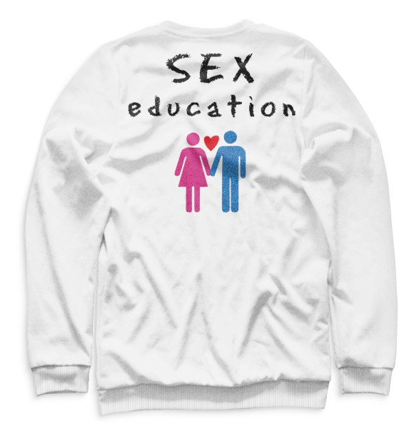 Женский свитшот с изображением Sex Education цвета Белый