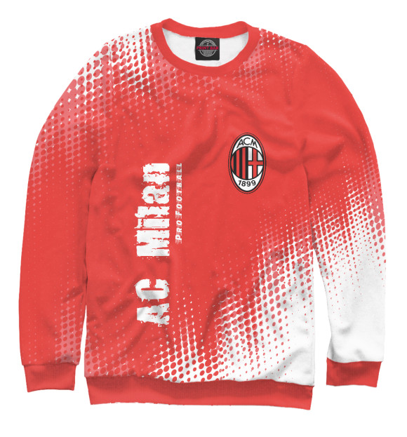 Мужской свитшот с изображением AC Milan | AC Milan - Полутона цвета Белый