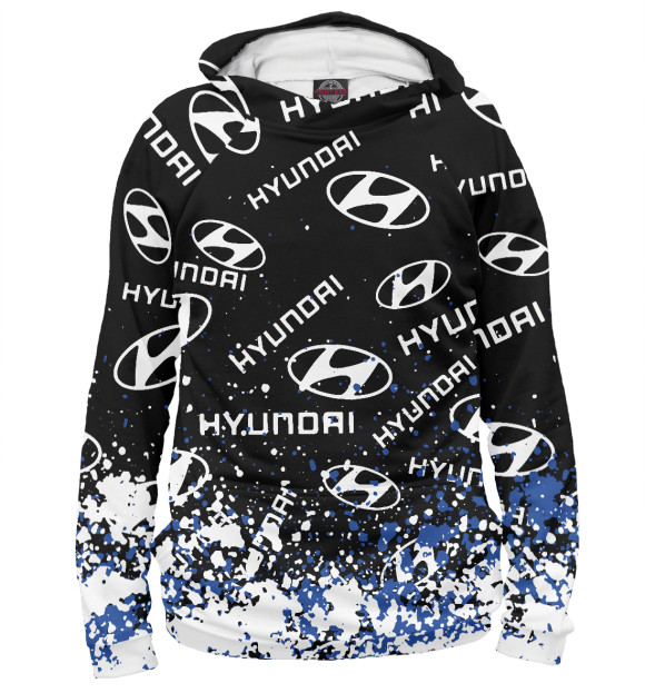 Женское худи с изображением Hyundai цвета Белый