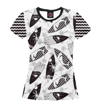 Женская футболка Доски для серфинга