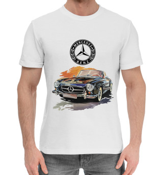 Мужская хлопковая футболка Mercedes retro