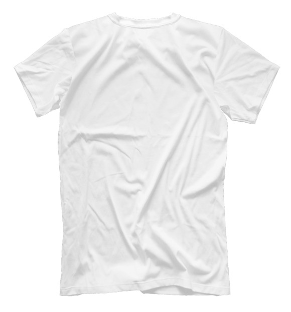 Мужская футболка с изображением Енот цвета Белый