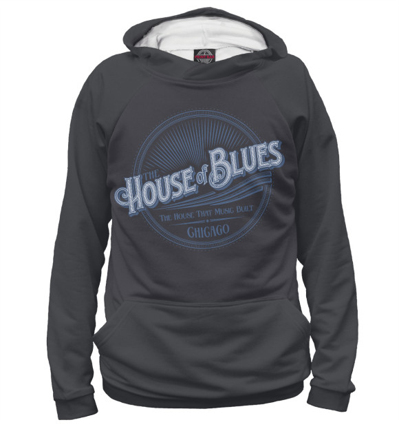 Худи для девочки с изображением House of Blues цвета Белый