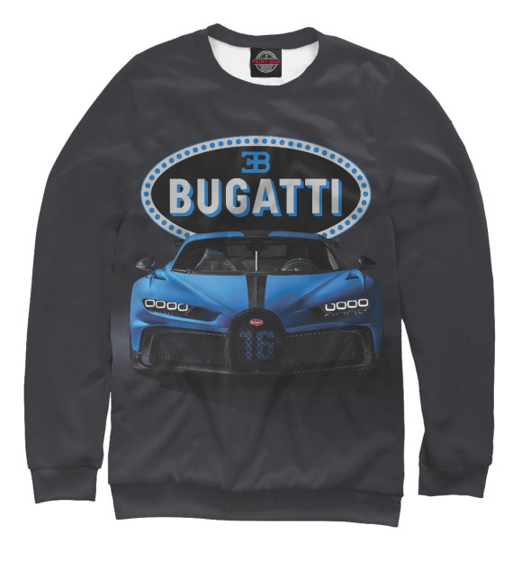 Женский свитшот с изображением Bugatti цвета Белый