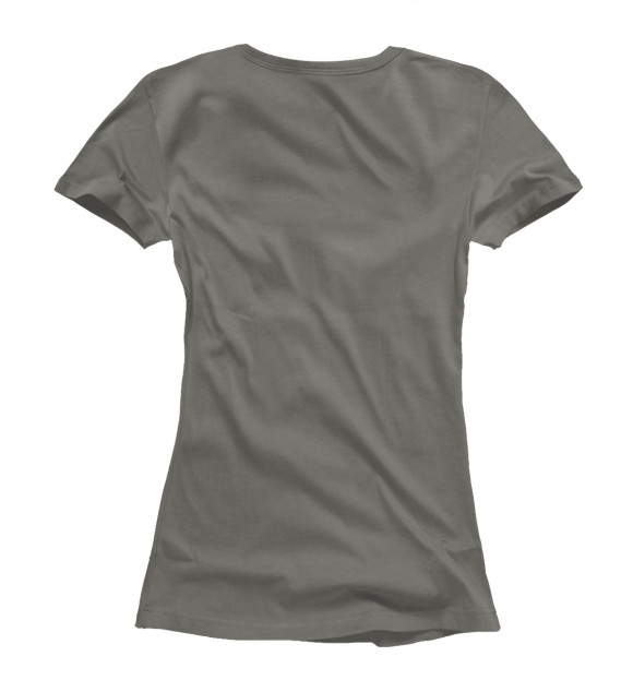Женская футболка с изображением Кот рокер цвета Белый
