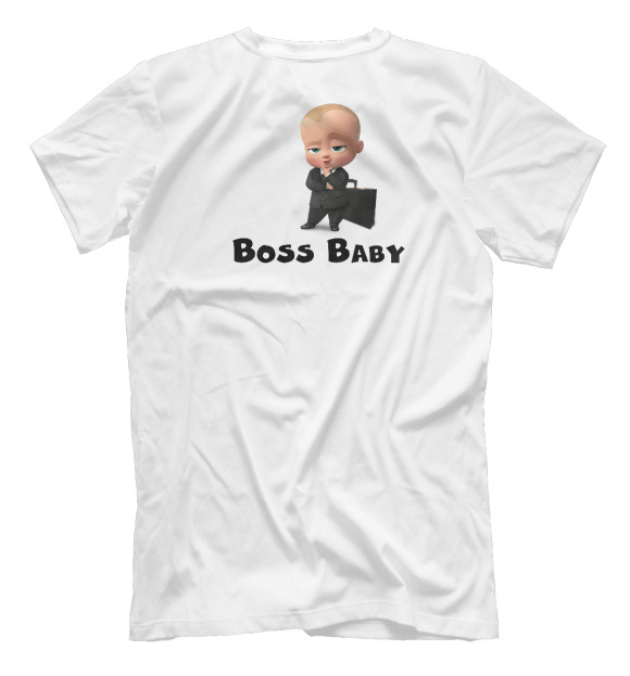 Футболка для мальчиков с изображением Boss Baby - Босс Молокосос цвета Белый