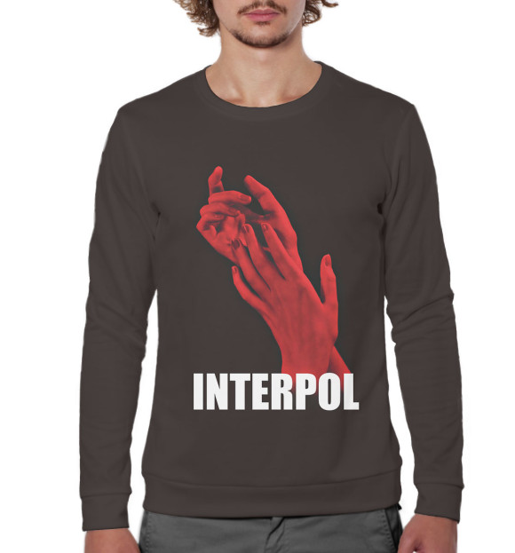 Мужской свитшот с изображением Interpol цвета Белый