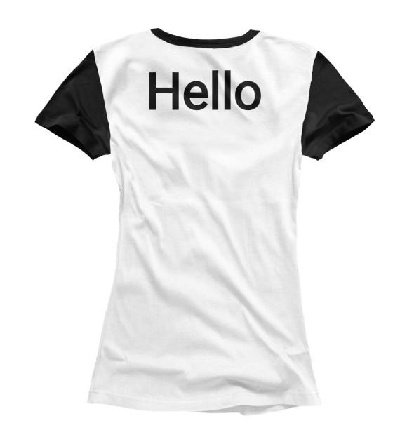 Женская футболка с изображением Hello from Newcomers цвета Белый