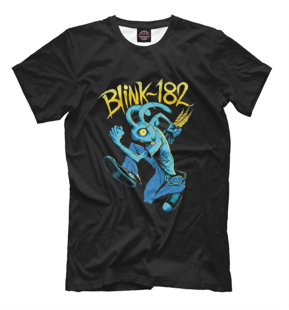 Мужская футболка с изображением Blink-182 цвета Черный