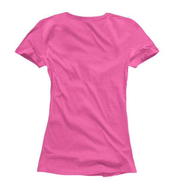 Женская футболка с изображением Аист уже в пути - двойняшки розовый цвета Белый