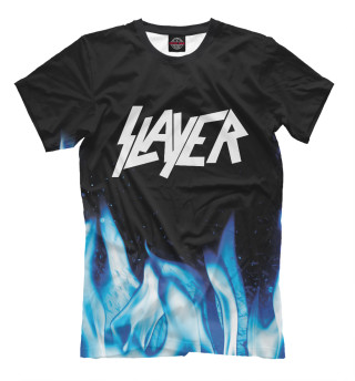 Мужская футболка Slayer Blue Fire