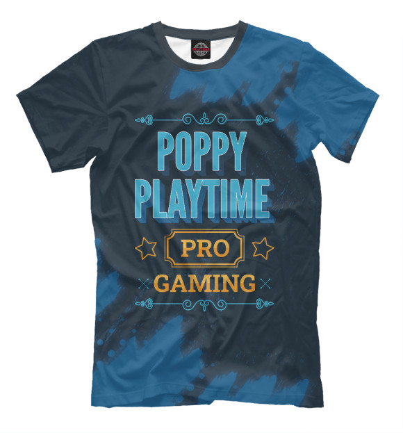 Мужская футболка с изображением Poppy Playtime Gaming PRO цвета Белый