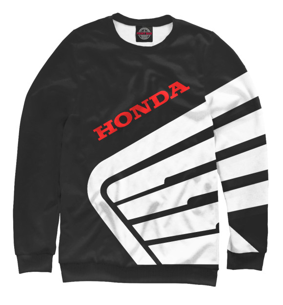 Женский свитшот с изображением Honda цвета Р‘РµР»С‹Р№