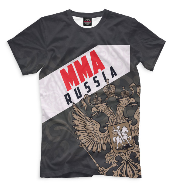 Мужская футболка с изображением MMA Russia цвета Молочно-белый