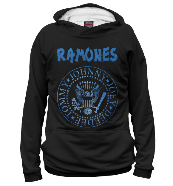 Женское худи с изображением Ramones цвета Белый