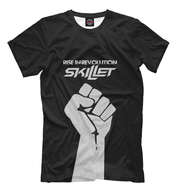 Мужская футболка с изображением Skillet цвета Черный