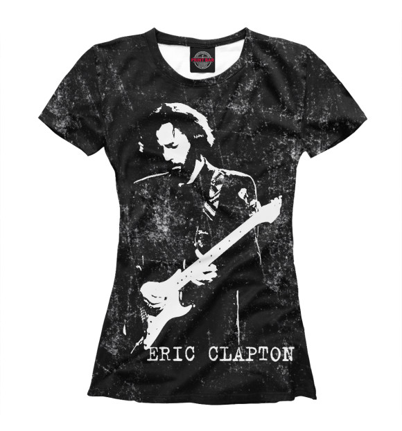 Женская футболка с изображением Eric Clapton цвета Белый