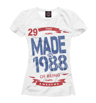 Женская футболка Рожденный в 1988