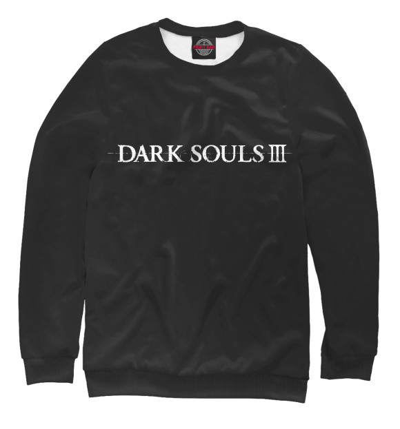 Мужской свитшот с изображением Dark Souls 3 цвета Белый