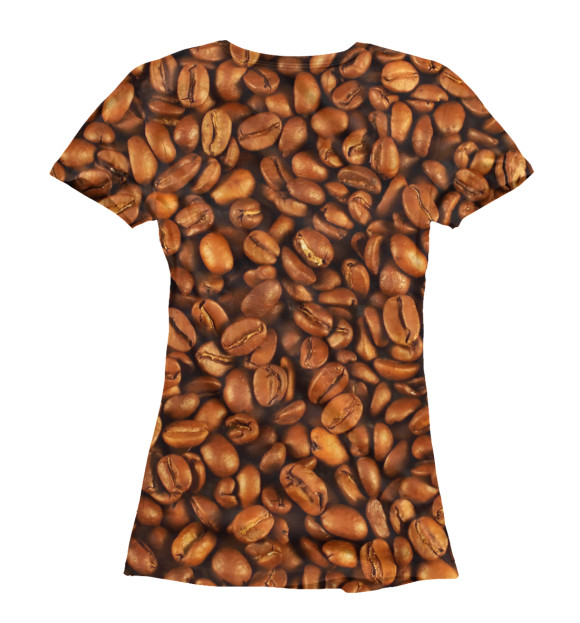 Женская футболка с изображением Keep calm fnd drink coffee цвета Белый