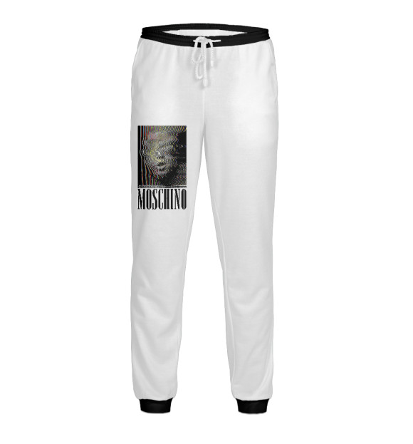 Мужские спортивные штаны с изображением Moschino цвета Белый
