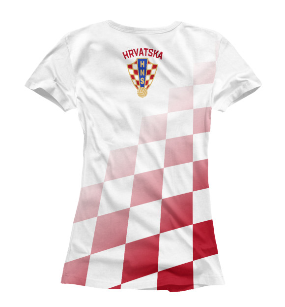 Футболка для девочек с изображением Хорватия цвета Белый
