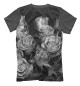 Мужская футболка Черно-белые розы