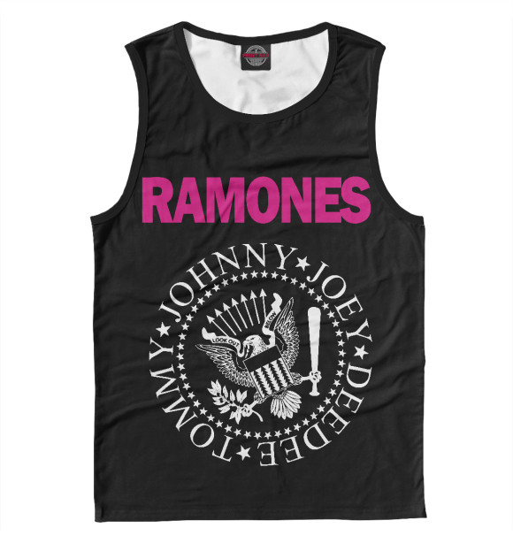 Майка для мальчика с изображением Ramones pink цвета Белый