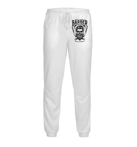 Мужские спортивные штаны с изображением Barber цвета Белый