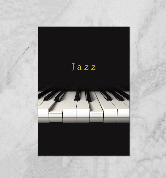 Плакат с изображением Jazz цвета Белый