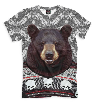 Футболка для мальчиков Медведь в свитере