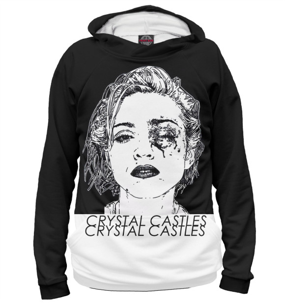 Женское худи с изображением Crystal Castles цвета Белый