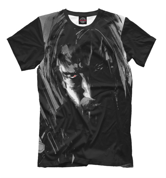 Мужская футболка с изображением Джон Уик цвета Черный