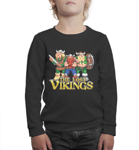 Свитшот для мальчиков с изображением The Lost Vikings цвета Белый