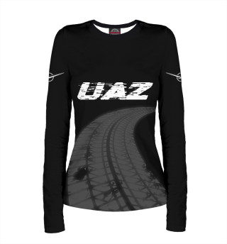 Лонгслив для девочки UAZ Speed Tires на темном