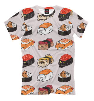 Мужская футболка Суши котики