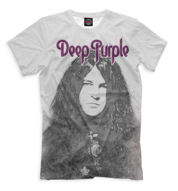 Мужская футболка с изображением Deep Purple цвета Серый