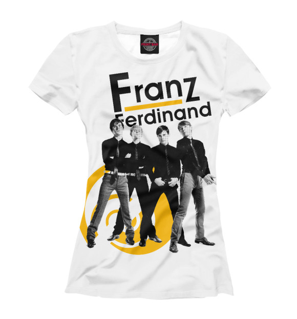 Женская футболка с изображением Franz Ferdinand цвета Белый