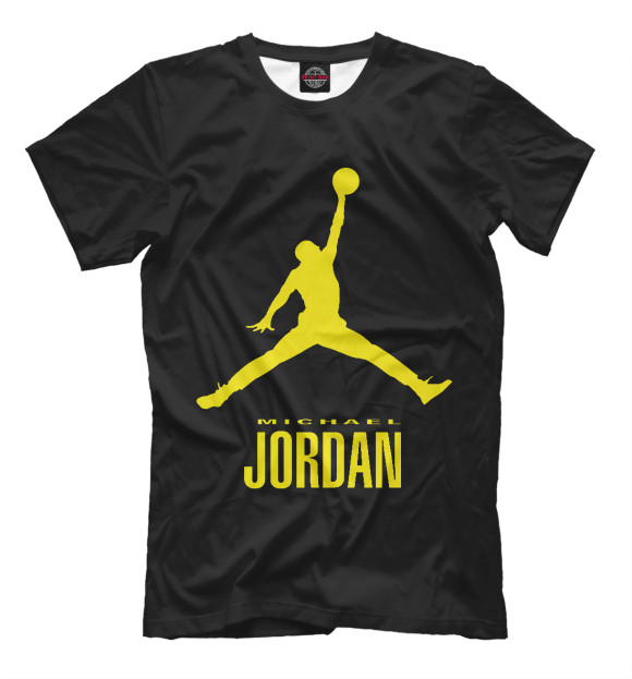 Мужская футболка с изображением Jordan цвета Черный