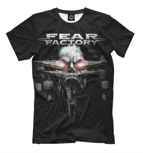 Мужская футболка с изображением Fear Factory цвета Черный