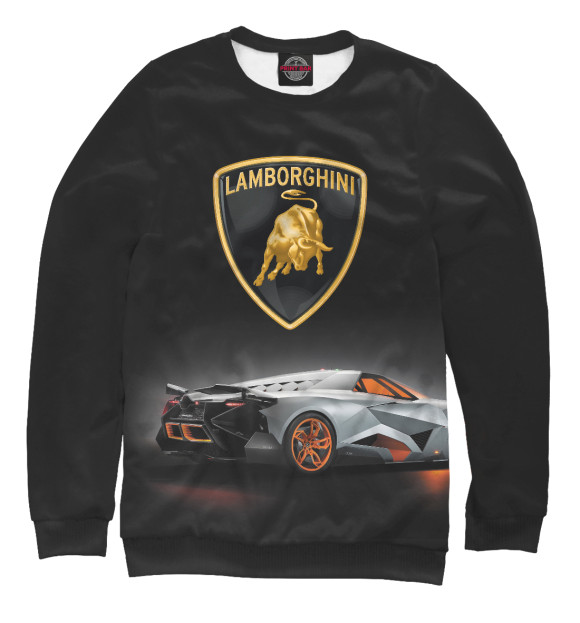 Мужской свитшот с изображением Lamborghini Egoist цвета Белый