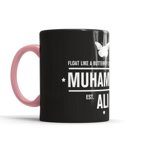 Кружка с изображением Мухаммед Али цвета розовый