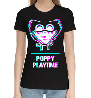 Женская хлопковая футболка Poppy Playtime Glitch