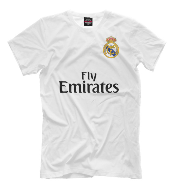 Мужская футболка с изображением Форма Реал Мадрид цвета Молочно-белый